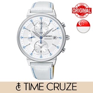 [Time Cruze] Seiko SNDV29 Chronograph Quartz Leather Strap Analog Women Watch SNDV29P1 SNDV29P