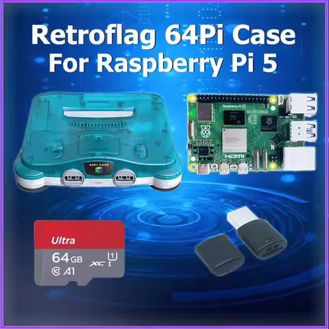 Retroflag 64Pi Case with Dual USB Ports, Safe Shutdown and Reset for Raspberry Pi 5 RPI 5