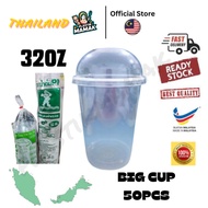 【Plastikmamak】THAI CUP 32oz + DOME LIDS / BIG CUP/JUMBO CUP/PP CUP 50PCS