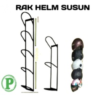 GANTUNGAN Helmet Rack Premium Helmet Hook Iron Wall 5 tiers 4 tiers 3 tiers Strong