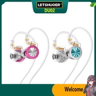 Newest LETSHUOER D02 In-Ear Earphone 11mm Dynamic Driver Monitor Earphones Replaceable Cables Gaming
