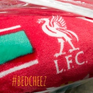 ผ้าห่ม Liverpool ขนนุ่ม ลิเวอร์พูล L.F.C. ลิขสิทธิ์แท้ ขนาด 60"x80" (150x200cm.) Fleece Blanket .