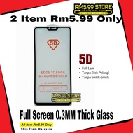 (2 Item) Oppo R15 Pro/F7/A3s/F5/A83 5D Edge Full Screen 0.3MM Thick 9H Tempered Glass