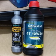 Fast Ship Out Combo DashOil Engine Flush 4T 10W 40 Semi Synthetic Minyak Enjin Engine Oil Minyak Hitam Dash Oil