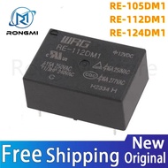 1Pcs WRG Relay RE-105DM1 RE-112DM1 RE-124DM1 16A 4PIN 5V 12V 24V Power Relay Compatible V6-S-DC5V 12