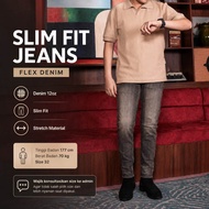 Weird Jeans - Fargo Grey - Men's Slim Fit Stretch Plain Long Jeans Seluar Jeans Lelaki Seluar Jeans 