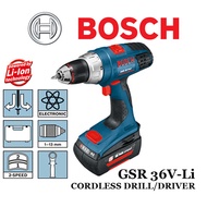 Bosch GSR 36V-Li Cordless Drill/Driver. Long runtime enormous power and extremely robust.