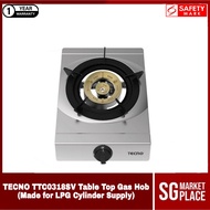 Tecno TTC0318SV Table Top Gas Hob. 1 x Burner. Made For PUB or LPG Gas Supply. Stainless Steel.