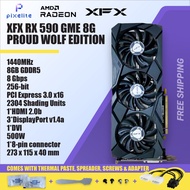 Used XFX PROUD WOLF RX 590 RX590 2304sp 8G 8GB D6 TRI FAN AMD Graphic Graphics Card grafik cards GPU