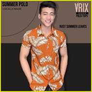 ◙ ◳ ∆ LEAVES PRINTED POLO BY VRIX SHOP