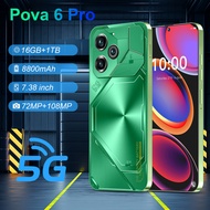 【New Style】Smartphone Pova6 Pro | Global Version | 4G Network | Memory 16GB+1TB | 6.8'' HD Screen | 
