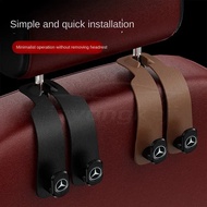 [Ready Stock] Mercedes Benz Logo Car Hook for Car Interior Car Accessories Bag Hook Holder  Leather 