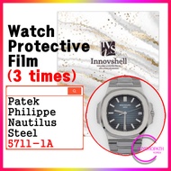 kr_Protection Films for Patek Philippe Nautilus Steel 5711-1A (3 sheets) / Scratch & Contamination P