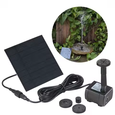 7V, 1.4W Solar Water Pump Fountain Garden Floating Plants Watering Power Fountains Pool Home Garden 