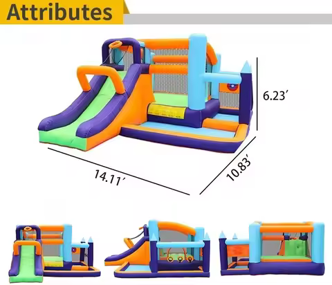 Kid Amusement Party Cartoon Inflatable Bounce Air Jumper Blow Up Bouncing Castle Bounce House With S