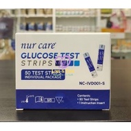 NUR CARE GLUCOSE TEST STRIPS 50's