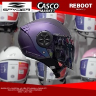 SPYDER REBOOT2 PLAIN COLOR V2 HALF FACE SINGLE VISOR WITH EXTRA CLEAR LENS MOTORCYCLE HELMET