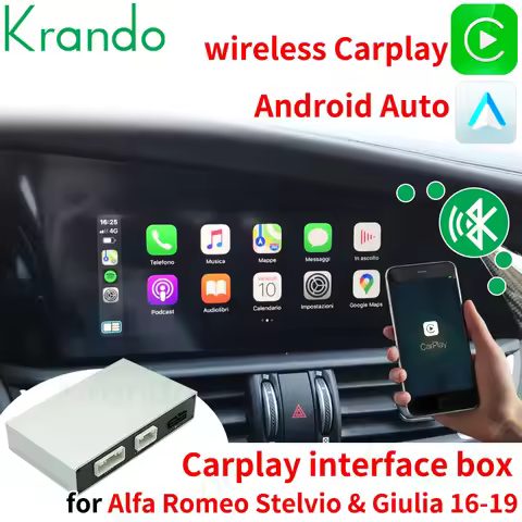 Krando Upgrade Wireless Carplay Interface Box For Alfa Romeo Giulia 952 Alfa Romeo Stelvio 2015-2019