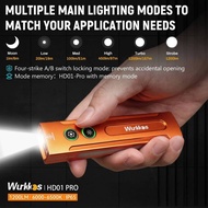 Wurkkos HD01 PRO Torch 1200LM Multifunctional Flashlight with 365nm UV Light Green Beam RGB LEDs Whi