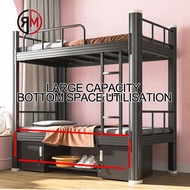HDB Beds Iron  KKLL9 POP Bunk POP Raised Frame Space Saving Simple Modern Adult Loft Bed  OPO