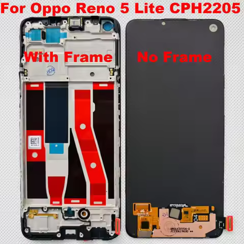 6.43''Original AMOLED For Oppo Reno 5 Lite LCD Display Screen Touch Panel Digitizer Frame For F19 Pr