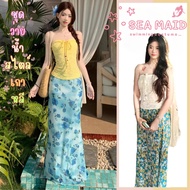 SEA MAID Beach Wear Set Beachwear Korean Swimsuit M-XL Weight 40-65KG Strapless There Is An Inner Li