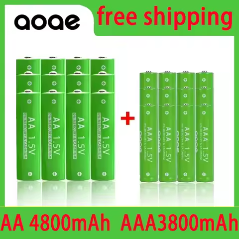 1.5V Rechargeable AA AAA 4.8-3.8Ah Battery For Torch Toys Clock MP3 Player Replace Ni-Mh Battery Del