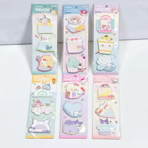 Sanrio Cartoon Special-shaped Kuromi Melody Cinnamoroll Memo Pad Creative Hello Kitty Stationery Lab