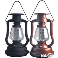 翰光復古懷舊馬燈充電LED太陽能帳篷燈吊燈手搖野營燈戶外營地燈