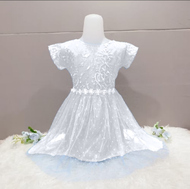 DRES BURKAT TUTU TANGAN RENDA ANAK PEREMPUAN 1 - 8 TAHUN // PUTIH // TERLARIS DAN TERMURAH