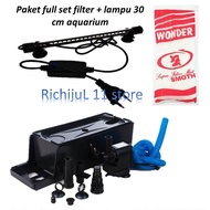 Medium filter box set package (M) + 30 cm submersible aquarium lamp Complete ready to use