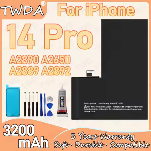 A2866H Large capacity 3200mAh Battery For iPhone 14 Pro/A2890/A2650/A2889/A2892 Batteries New High Q