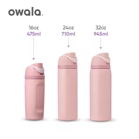 Owala 16oz Insulated Cup New Straw Cup Stainless Steel Water Cup Portable Cup 475ml, BPA-Free