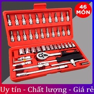 Bộ dụng cụ mở bulong ốc vít đa năng 46 chi tiết - Bộ dụng cụ sửa chữa oto xe máy 46 món đa năng