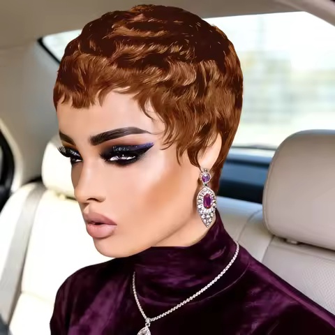 Curly 99J Natural Color Wig Human Hair Full Machine Made Wigs Short Human Hair Wigs for Women