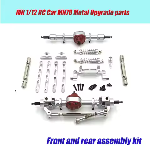 MN MN78 MN-78 RC Car Metal Parts Axle Housing Center Net Tie Rod Front and Rear Door Wave Box Light 