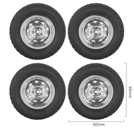 4Pcs 60mm Tire Wheel for LDRC LD1297 LD1299 RC Car Upgrade Parts Accessories