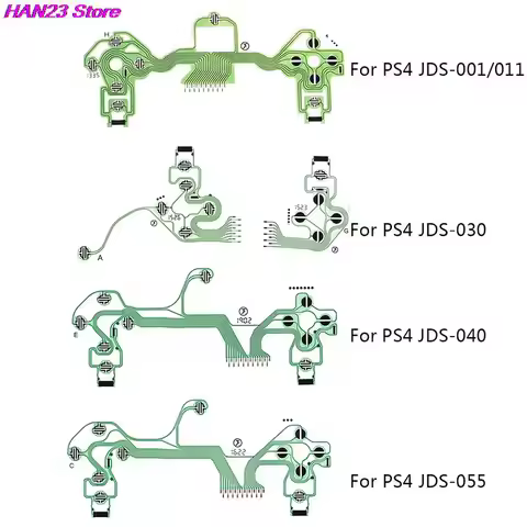 Replacement Buttons Ribbon Circuit Board for PS4 Dualshock 4 Pro Slim Controller Conductive Film Key