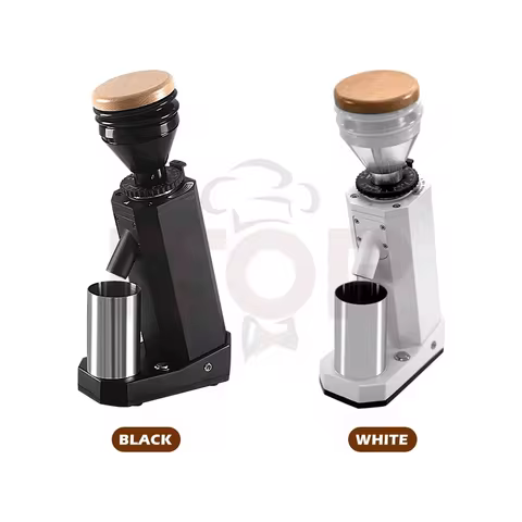 ITOP40 Coffee Grinder 40MM Titanium Burr Metal Bean Hopper 75g Wooden Lid Elegant Samll Coffee Grind