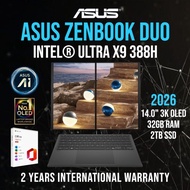 (LOCAL) 2026 Asus Zenbook Duo | Intel® Ultra X9 388H | 14.0" Duo OLED 3K HDR Touch Screen | 32GB Ram