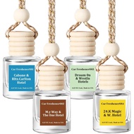 HoogaLife Car Air Freshener Diffuser 4 Pack Hanging Car Freshener for Women - 24.K Magic & W. Hotel 