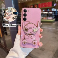 Soft Case REALME C75X C75 C12 C15 Silicon Holder Mirror Stitch Plating Premium