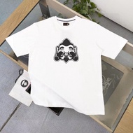 EVISU/God of Fortune 2026 Classic Round Neck Short-Sleeved T-Shirt Men Women New Arrival Loose 2025 