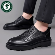 [leather cowhide] PLOVER age season leather leisure lace-up dress men's leather shoes soft bottom anti-slip men's shoes
