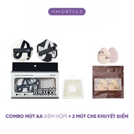 Bông Mút Trang Điểm AMORTALS AA - Tán Nền Cushion Dùng Khô & Ướt Kèm Hộp Đựng