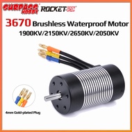มอเตอร์ไร้แปรง3050KV 2150KV 1900KV จรวดกันน้ำ3670 5มม. สำหรับ1/10 1/12โมเดลรถควบคุมวิทยุ WLtoy 12428