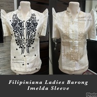 Ladies Barong Filipiniana Imelda Sleeve
