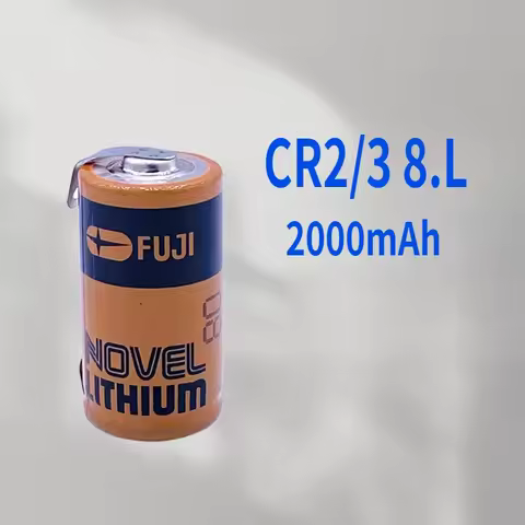 FUJI Fujifilm FDK CR2/3 8. L with Solder Pad PLC Lithium Battery Suitable for Various Measuring Inst