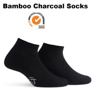 3 Pairs XSEN Unisex Bamboo Charcoal Ankle Black Socks