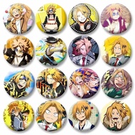 Anime Figure Denki Kaminari Icons Badges My Hero Academia Cartoon Enamel Pin Custom Round Brooches o